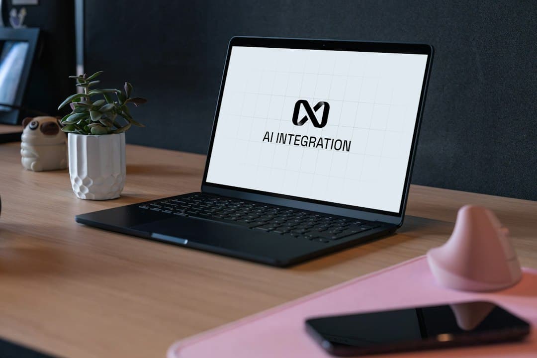Ordinateur portable affichant un téléchargement en cours sur un bureau